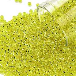 (32) Silver Lined Lemon Тохо 11/0 круглые бусины, японский бисер, (32) лимон с серебряной подкладкой, 2.2 мм, отверстие : 0.8 мм, Около 5555 шт / 50 г