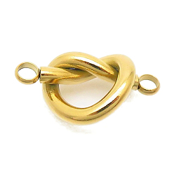 Золотой Подвески-соединители из нержавеющей стали, золотые, 11x9 мм
