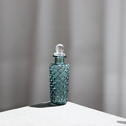 чирок Мини-стеклянные украшения для ваз для цветов, аксессуары для кукольного домика с микро-ландшафтом, притворяясь опорными украшениями, зелено-синие, 14x33 мм