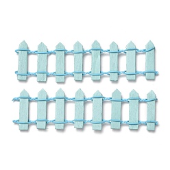 Аква Миниатюрный сказочный садовый забор, DIY деревянный штакетник мини-орнамент для кукольного домика, декоративное ограждение для дачи или декора дома, вода, 101~110x28~29x4.5~5 мм