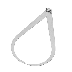 Нержавеющая Сталь Цвет Профессиональный штангенциркуль из нержавеющей стали с изогнутыми ножками, глиняная скульптура керамика мерные гончарные инструменты, цвет нержавеющей стали, 35 см