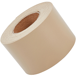 пшеница 2m ПВХ двухсторонние ленты из искусственной кожи, для одежды, изготовление пакетов, цвет пшеницы, 50 мм, около 2.19 ярдов (2 м) / рулон