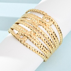 Золотой 304 из нержавеющей стали манжеты браслеты, золотые, внутренний диаметр: 2.40 дюйм (6.1 см)