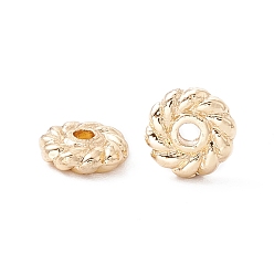 Golden Rack Plating Alloy Bead, Long-Lasting Plated, Cadmium Free & Lead Free, Flat Round, Golden, 6x2mm, Hole: 1.4mm