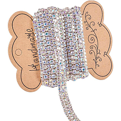 Хрусталь AB Наборы инструментов для поделок, латунные стразы и стразовые цепочки, платина, хрусталь AB, 100~110x75~80x1 мм