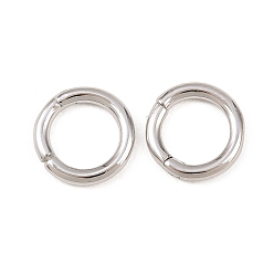 Платина Латунная застежка Twister, стойки покрытие, долговечный, без кадмия и без свинца, кольцо, платина, 13x2 мм