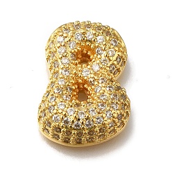 Letter B Латунь с кубическим цирконием подвеской, без кадмия, без никеля и без свинца, В письме, В письме, 22.5x16x7 мм, отверстие : 4 мм