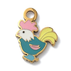 Other Animal 304 нержавеющей стальной эмали подвески, прелести животных, золотые, 14.5x10.5x1.5 мм, отверстие : 2 мм