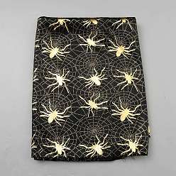 Черный Полиэфирная ткань, для аксессуаров одежды, паук с паутиной, чёрные, 150x0.02 см