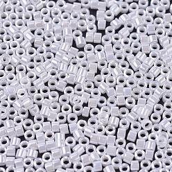 (DB0201) White Pearl Ceylon MIYUKI Delica Beads, Cylinder, Japanese Seed Beads, 11/0, (DB0201) White Pearl Ceylon, 1.3x1.6mm, Hole: 0.8mm, about 20000pcs/bag, 100g/bag