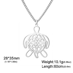 Turtle Океан 304 подвеска из нержавеющей стали, вырезанная лазером, цвет нержавеющей стали, не тускнеет, черепаха, 23.62 дюйм (60 см)