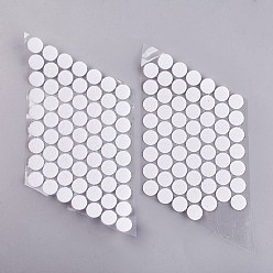 White Nylon Magic Tapes, Adhesive Hook and Loop Tapes, Flat Round, White, 15mm
