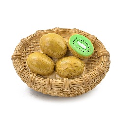 Kiwi Fruit Кабошоны с имитацией фруктов из непрозрачной смолы, для изготовления ювелирных изделий, киви, 42.5x60.5x15.5 мм