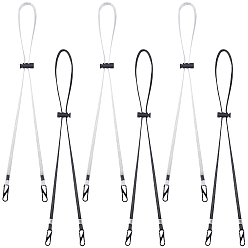 (52) Непрозрачная лаванда 12шт. 2 цвета шапка из полиэстера гибкий съемный шнур для подбородка, ветрозащитный зажим для ремня, регулируемая застежка для шнура, для игры в гольф, рыбалка, гребля, парусный спорт, разноцветные, 600~610 мм, 6 шт / цвет