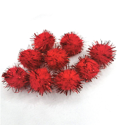 Малиновый Ручной работы поделок кукла ремесло Pom Pom Pom Pom пряжи шарики, с металлического корда, малиновый, 1.5 см, около 1000 шт / упаковка
