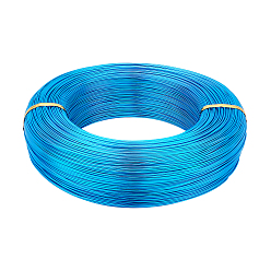 Темно-Голубой Круглый анодированный алюминиевый провод, для изготовления ювелирных изделий, глубокое синее небо, 20 датчик, 0.8 мм, около 984.25 футов (300 м) / 500 г