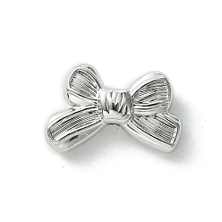 Platinum Alloy Beads, Bowknot, Platinum, 10.5x16x5mm, Hole: 1.6mm