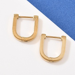 Настоящее золото 18K 304 серьги-кольца из нержавеющей стали, ионное покрытие (ip), реальный 18 k позолоченный, 16x15x3 мм