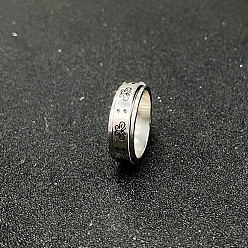 Бабочка Вращающееся кольцо для пальца из не тускнеющей нержавеющей стали, Кольцо-спиннер для успокоения беспокойства, медитации, бабочка, размер США 8 (18.1 мм)