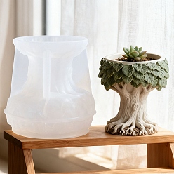 Белый Силиконовые формы для цветочных горшков своими руками, Силиконовые формы, формы для литья смолы, дерево, белые, 97x97 мм