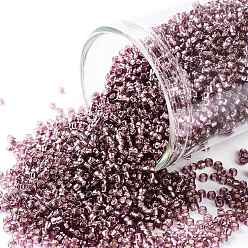 (26B) Silver Lined Medium Amethyst Круглые бусины toho, японский бисер, (26 b) средний аметист с серебряной подкладкой, 15/0, 1.5 мм, отверстие : 0.7 мм, Около 3000 шт / 10 г