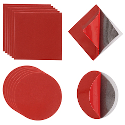 FireBrick 72Pcs 2 Style Hot Melting Acrylic Pre-cut Double Sided Acrylic Adhesive Foam Tape, Square & Rectangle, FireBrick, 5x5x0.1cm, 36pcs/style