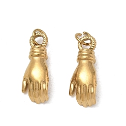 Plaqué 18K Or Véritable Pendentifs en acier inoxydable, charmes de palmier, placage ionique (ip), réel 304 k plaqué or, 18mm, Trou: 17mm