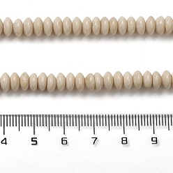 Petrified Wood Natural Petrified Wood Beads Strands, Saucer Beads, Rondelle, 6~6.5x2.5~3mm, Hole: 1mm, about 128~130pcs/strand, 16.02~ 16.26''(40.7~41.3cm)