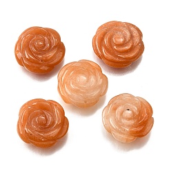 Красный Авантюрин Резные подвески из натурального красного авантюрина, , 19.5~25.5x19.5~25.5x7.5~9.5 мм, отверстие : 0.8~1.2 мм