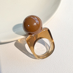 Верблюжий Круглые кольца из смолы с бусинами на палец, верблюжие, 18 мм