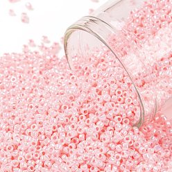 (126) Opaque Luster Baby Pink TOHO Round Seed Beads, Japanese Seed Beads, (126) Opaque Luster Baby Pink, 15/0, 1.5mm, Hole: 0.7mm, about 3000pcs/bottle, 10g/bottle