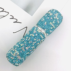 Синий Циркон Распылитель из пластика и стразов, колонка, синий циркон, 2.5x10.5 см, емкость: 10 мл (0.34 жидких унций)