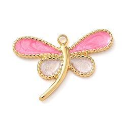 Dragonfly 304 нержавеющей стальной эмали подвески, ионное покрытие (ip), реальный 18 k позолоченный, стрекоза, 14.5x22x1.5 мм, отверстие : 1.4 мм