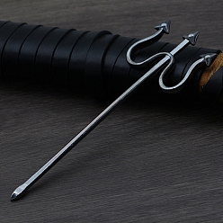 Черный Цвет Металла Легированные Палочки для Волос, аксессуары для волос для женщин и девочек, металлический черный , 130x50 мм