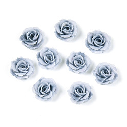 Светлый Стально-синий Непрозрачная смола декодирует кабошоны, цветок, светло-стальной синий, 9~10x4~5 мм