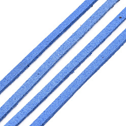 Royal Blue Faux Suede Cords, Faux Suede Lace, Royal Blue, 1/8 inch(3mm)x1.5mm, about 100yards/roll(91.44m/roll), 300 feet/roll