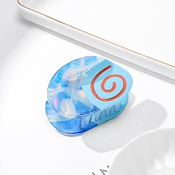 Темно-Голубой Заколки для волос из ацетата целлюлозы (смола) с вихревым узором, аксессуары для волос для девочек и женщин, глубокое синее небо, 62x39 мм