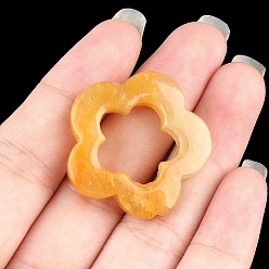 Топаз Нефрит Подвески из натурального топаза и нефрита с полыми цветами, прелести цветов сливы, 30 мм