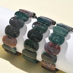 (RRHB277) Кристалл на подкладке из медово-бежевого цвета Браслеты из натурального розового кварца для женщин и мужчин, овальные, 1 дюйм (2.4 см), внутренний диаметр: 2-1/2 дюйм (6.45 см)