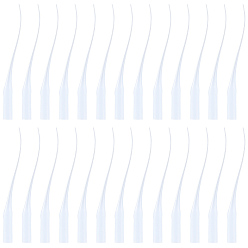 Белый 200шт. одноразовые пластиковые пипетки для клея, белые, 65~80x5 мм, отверстие : 3.5 мм