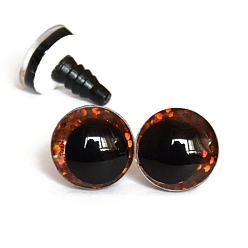 Шоколадный Пластиковый безопасный глазок для корабля, с распоркой, пу кольцо, для поделок куклы игрушки кукольные плюшевые животные изготовление, цвет шоколада, 25 мм