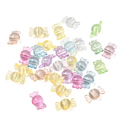 Candy Прозрачные акриловые бусины, разноцветные, граненые, конфеты, 8.5x16.5x8.5 мм, отверстие : 2.2 мм, Около 961 шт / 500 г