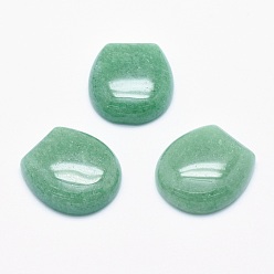 Green Aventurine Natural Green Aventurine Cabochons, 22x20x6~6.5mm