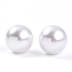 Белый Круглый абс пластиковый имитация жемчужные бусины, белые, 20 мм, Отверстие : 2 мм , около 120 шт / 500 г