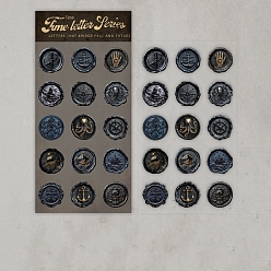 Черный 15шт наклейки из искусственной кожи pu, самоклеящиеся наклейки, плоско-круглые, чёрные, 25~27x25~27x2 мм