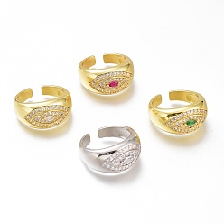 (52) Непрозрачная лаванда Латунные микро проложить манжеты кольца кубического циркония, открытые кольца, долговечный, глаз, разноцветные, размер США 7 (17.3 мм)