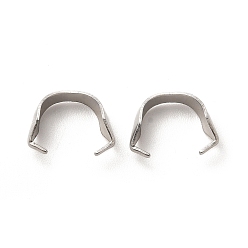 Нержавеющая Сталь Цвет Не тускнеет 304 защелкивающиеся дужки из нержавеющей стали, цвет нержавеющей стали, 8x3.5 мм, штифты : 1 мм
