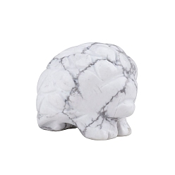 Говлит Резные целебные фигурки ежа из натурального говлита, Украшения из камня с энергией Рейки, 40x30 мм