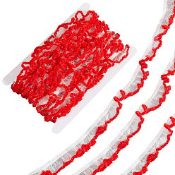 Красный 10 ярдов эластичной спандексовой ленты, с картонной карточкой, красные, 7/8 дюйм (22 мм)