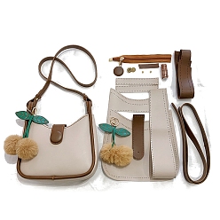 Гейнсборо Наборы сумок на плечо своими руками, включая материалы сумки из искусственной кожи, светло-серые, 250x210x70 мм